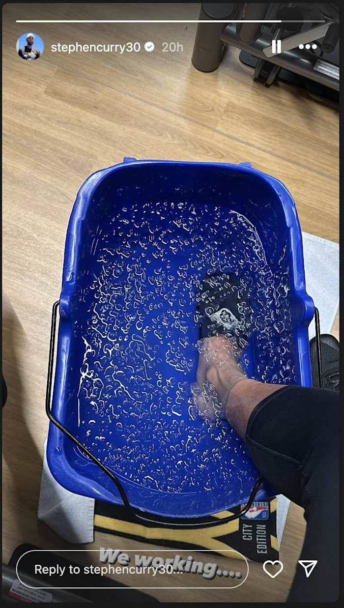 Steph Curry's Instagram Story on Monday evening 